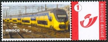 year=?, Belgian personalized stamp with NS Double Decker